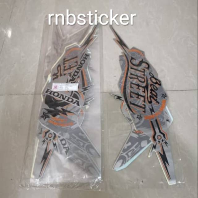 Stiker striping stripping motor honda beat street 2019 silver