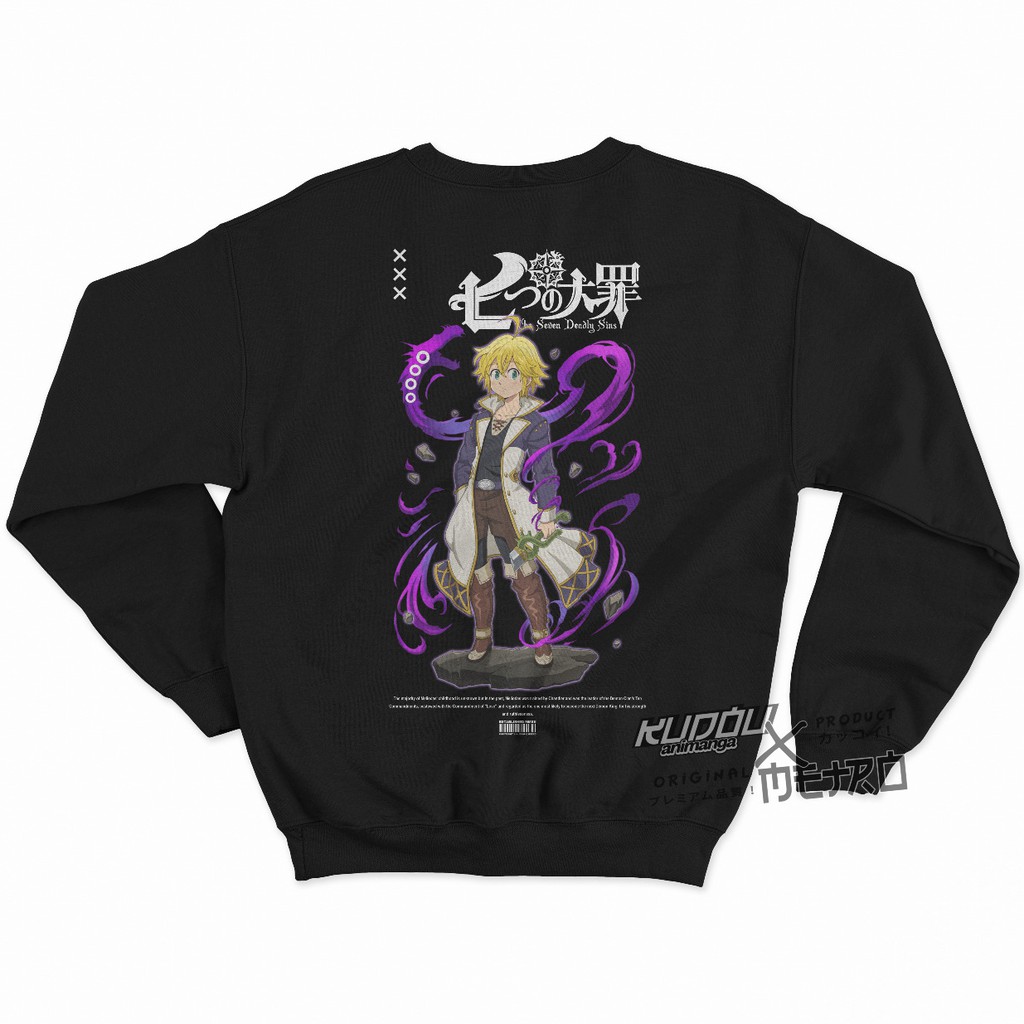 Crewneck  Meliodas Dragon Sin Seven Deadly Sins Nanatasu No Taiza Anime Manga Premium