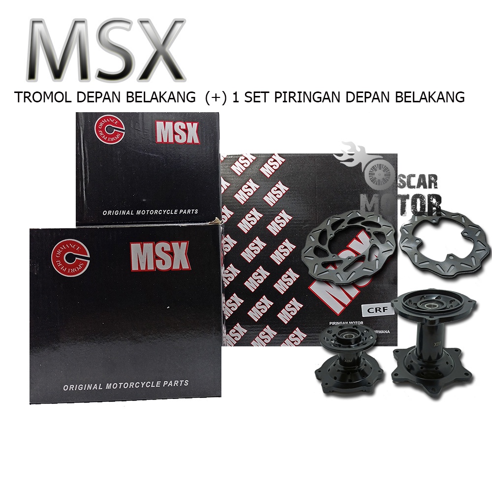 TROMOL SET CRF 150 36 HOLE PLUS PIRINGAN CAKRAM DEPAN BELAKANG HONDA motor