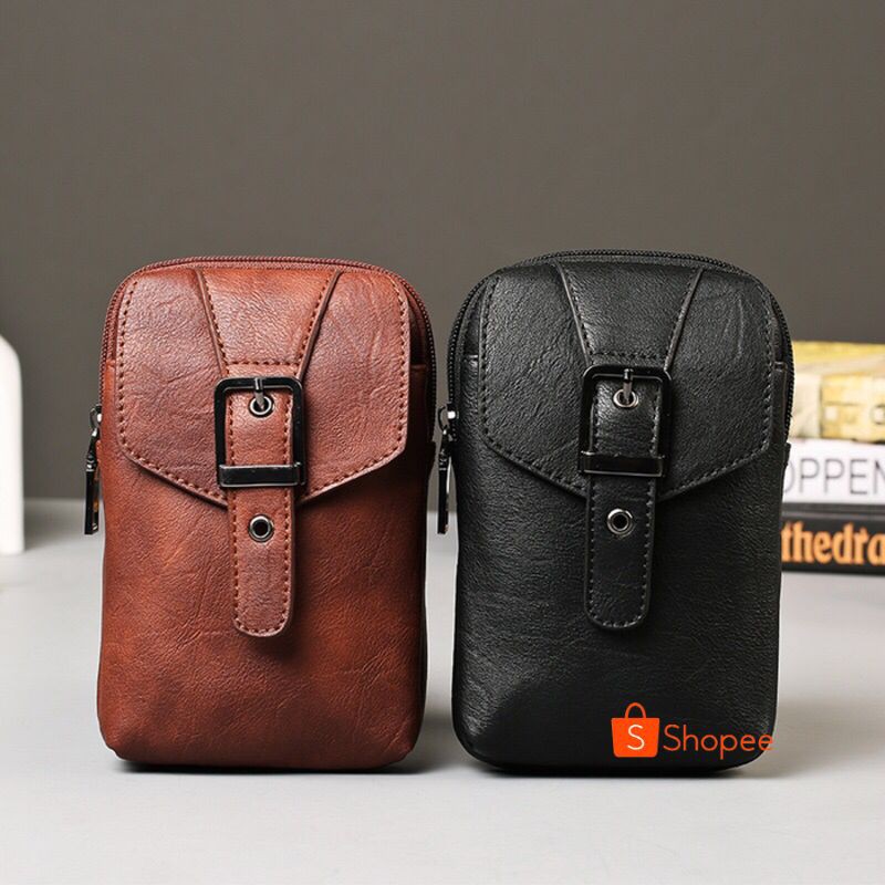 Tas Selempang Pria Tas HP Smartphone Ikat Pinggang