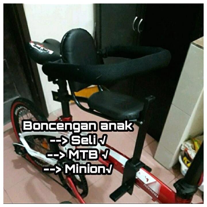 Boncengan sepeda anak SUPER PREMIUM, PREMIUM, Dan STANDART boncengan sepeda anak depan/boncengan sepeda lipat, selly, mtb, Bmx dan minion