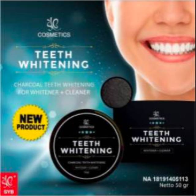 CHARCOAL TEETH WHITENING SYB COSMETICS BPOM - PEMUTIH GIGI