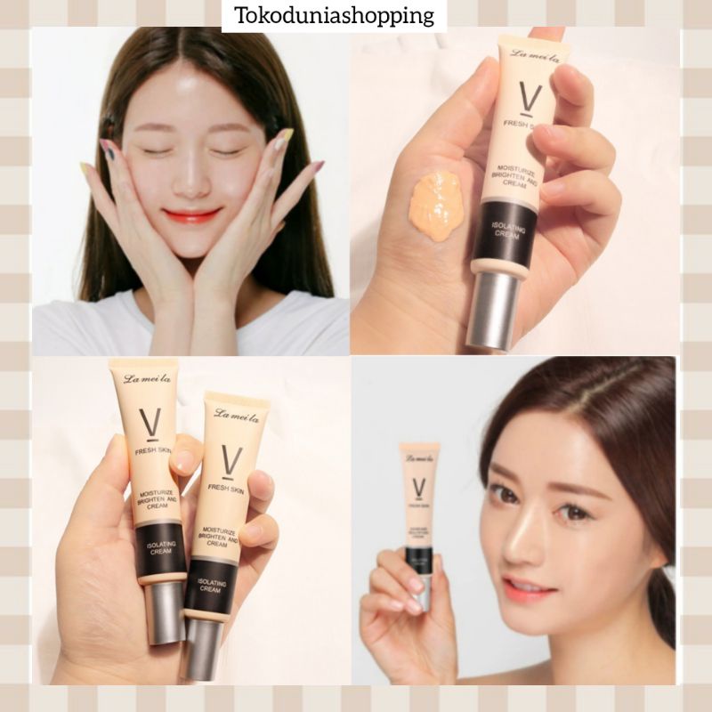 Lameila Makeup Primer Concealer Clear Repair V Cream Hydrating Moisture Cream Wajah Tone Up