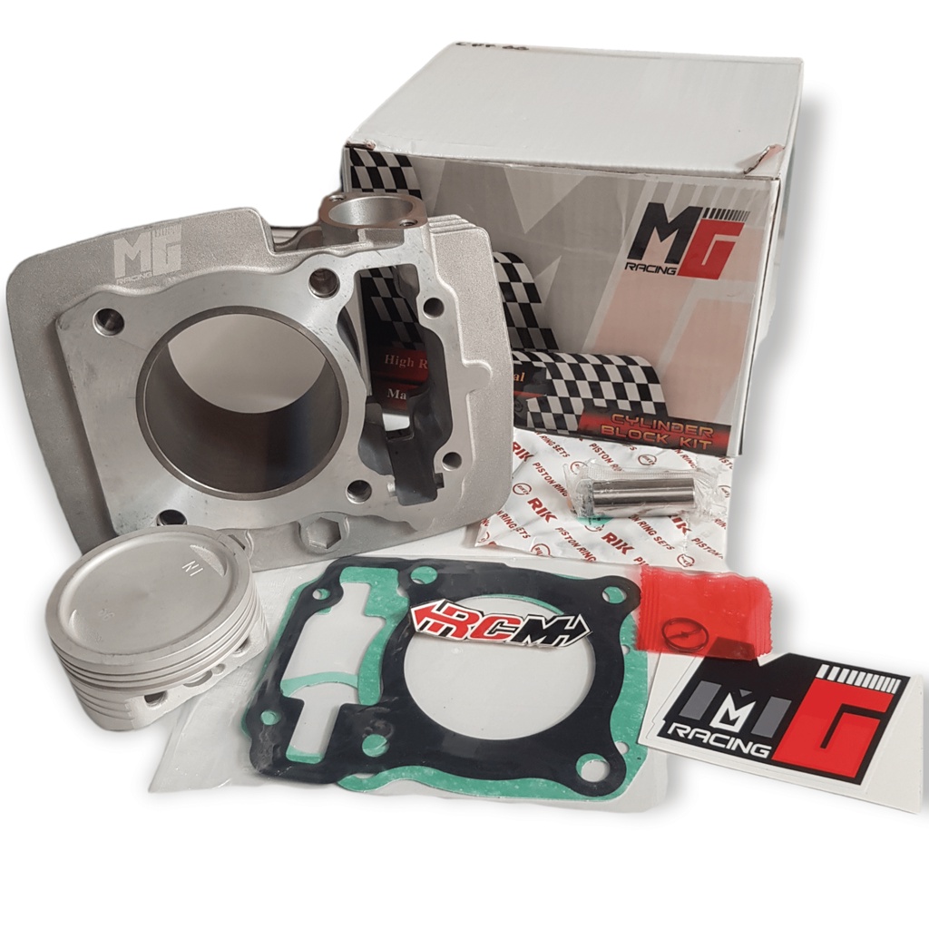 CYLINDER BLOK BLOCK SILINDER DAN PISTON SEHER SEKER KIT SET PLUS PAKING GASKET PERPAK HONDA CRF UK 66MM 66 MM CASTING MG RACING 66.5 66,5 ORI ORIGINAL ASLI MOTO1