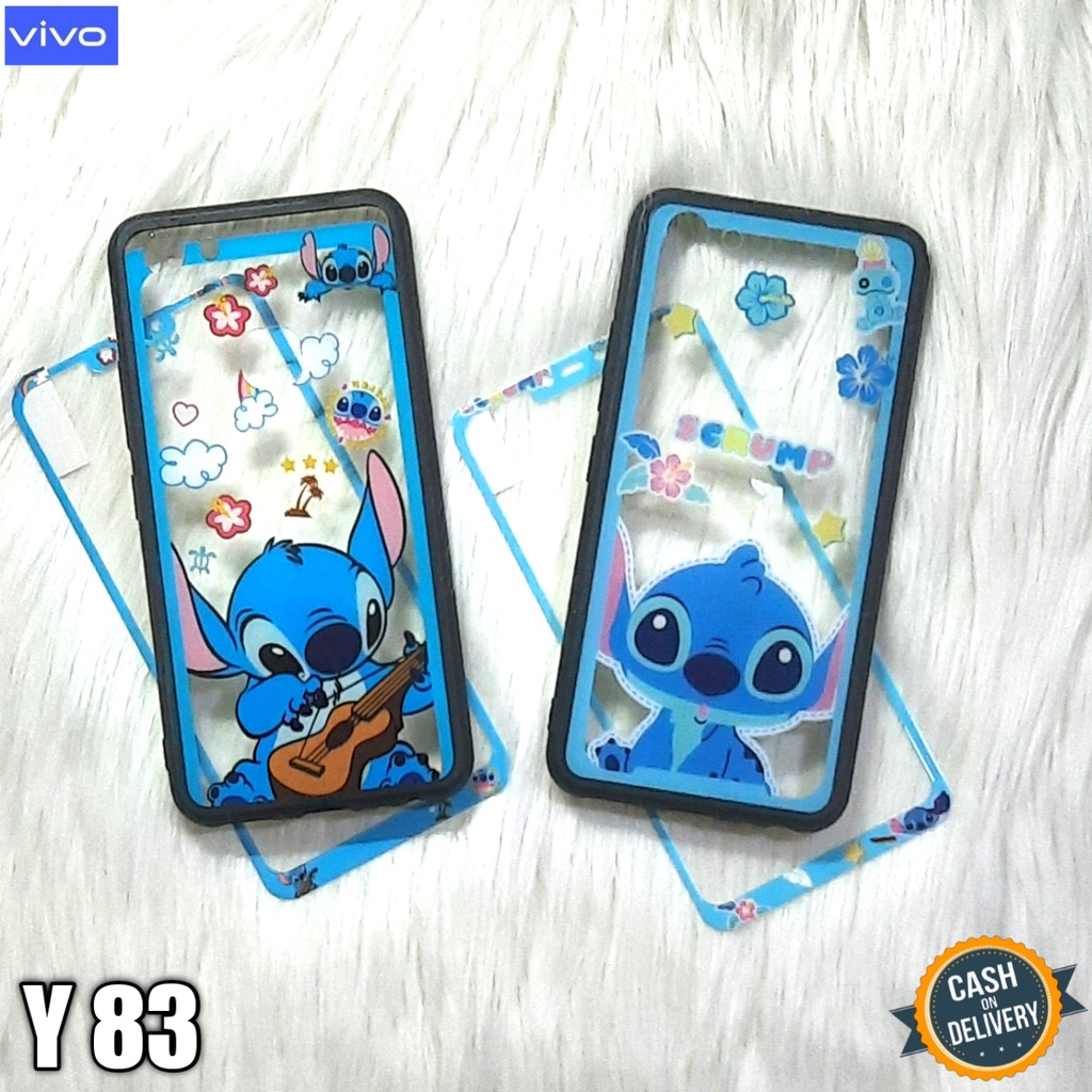 Casing Vivo Y83 Case Transparant Motif+Tempered Glass