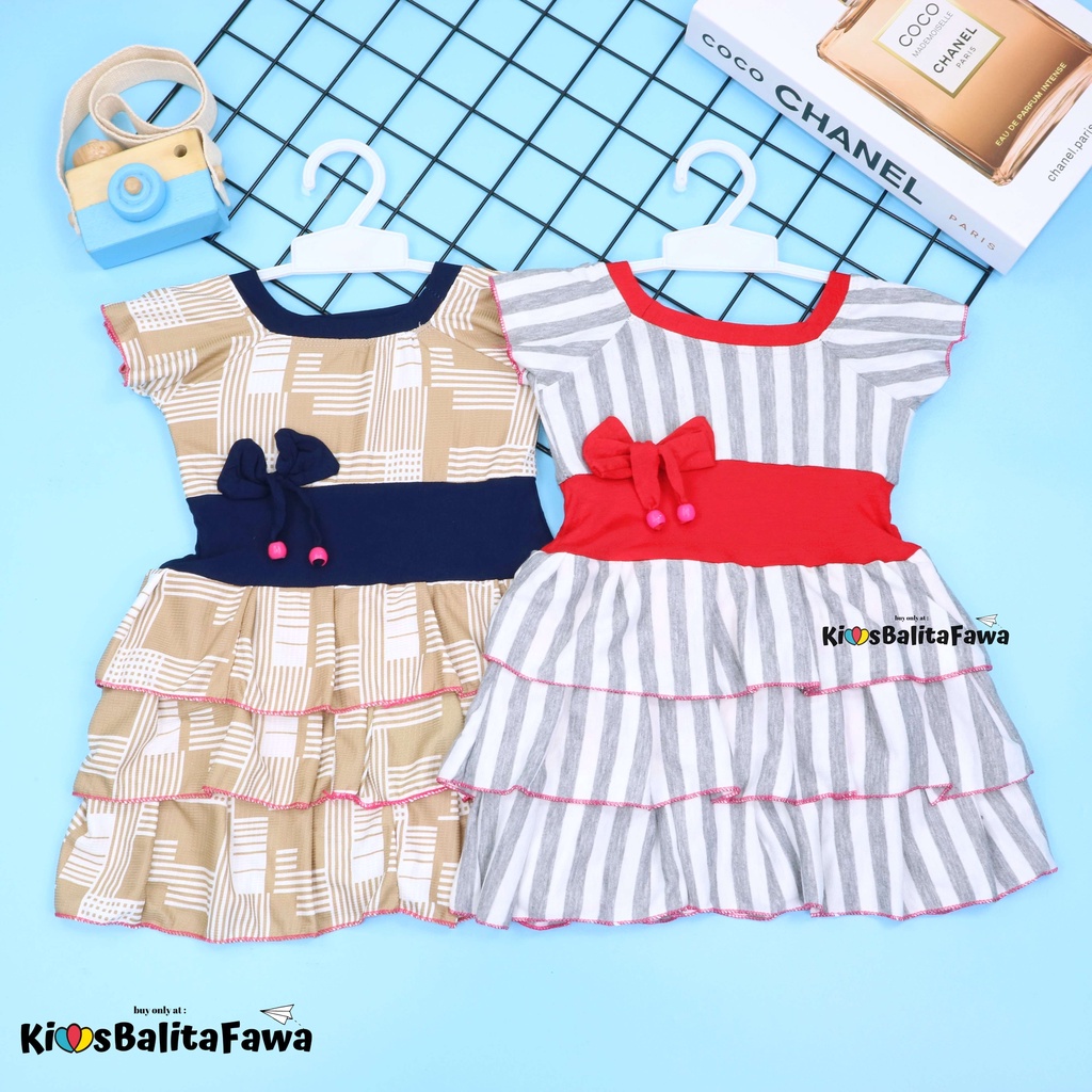 Dress Nayla uk Bayi - 5 Tahun / Dress Baby Murah Baju Bayi Perempuan Cewek Dres Kado Anak Princess