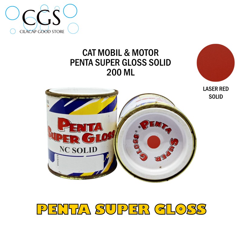 CAT PENTA LASER RED 2296 200 gram - cat penta merah - cat duco motor merah - cat penta red super glo