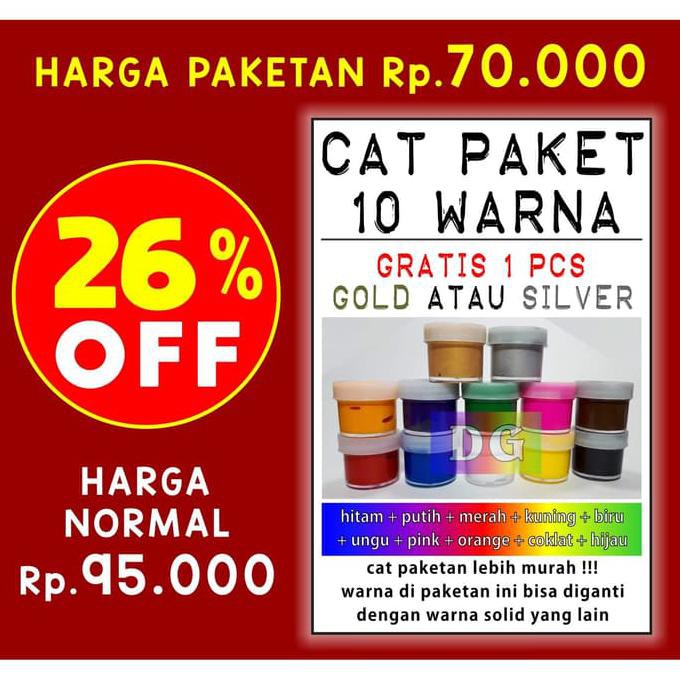 

FREEONGKIR Cat Tekstil / Lukis utk kaos / kanvas / tas / sepatu - paket 10 warna ZD123