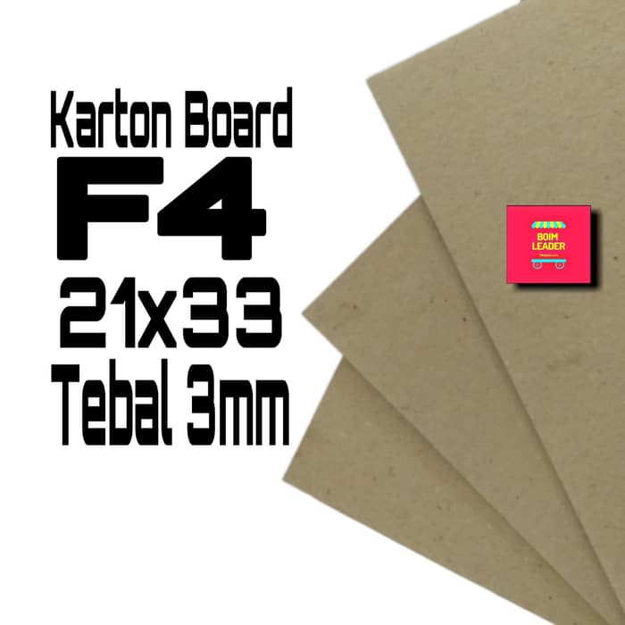 

Karton Board Tebal 3mm ukuran F4/Folio