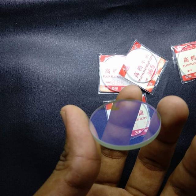 KACA JAM TANGAN DATAR CLEAR BENING  BIRU FOR SEIKO