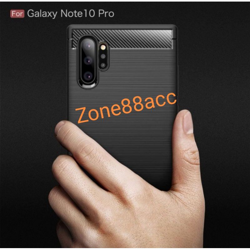 Silicon Case SAMSUNG Note 10+ plus Note 10 Pro Softcase iPAKY Carbon Casing Cover TPU