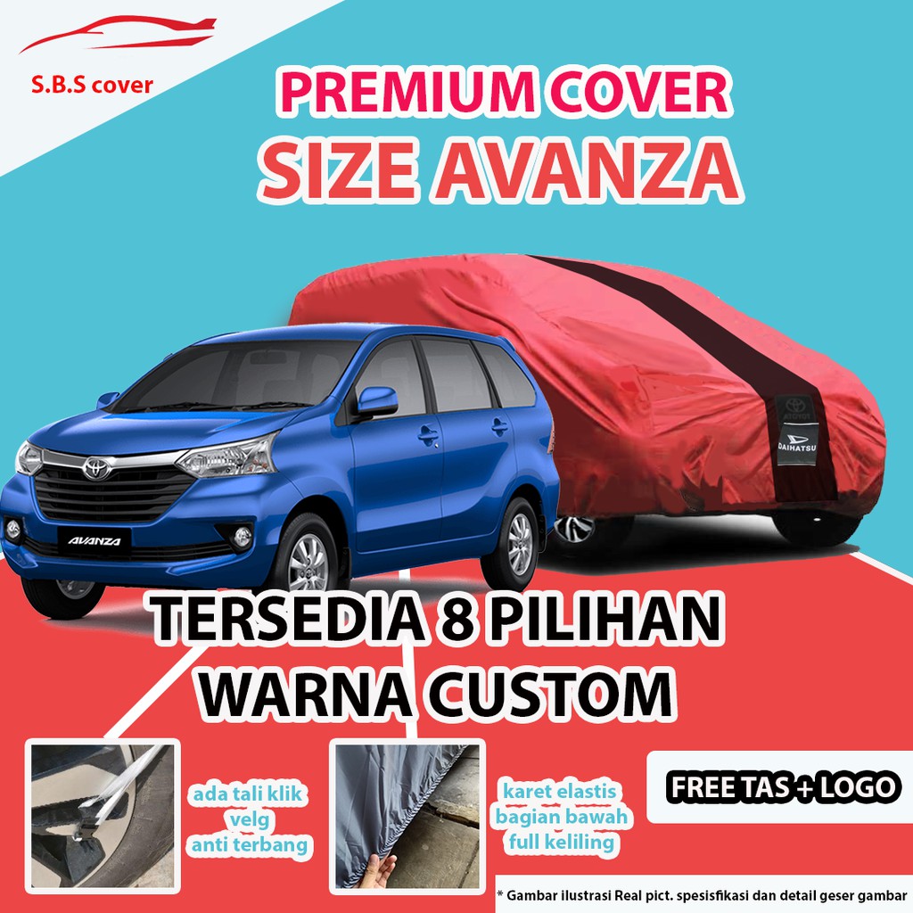 Body Cover PREMIUM OUTDOOR AVANZA / Sarung Mobil AVANZA/XENIA / Mantel Mobil AVANZA / Mantol AVANZA