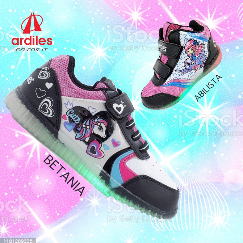 SEPATU ANAK PEREMPUAN LED ARDILES betania abilisa SEPATU LAMPU ANAK