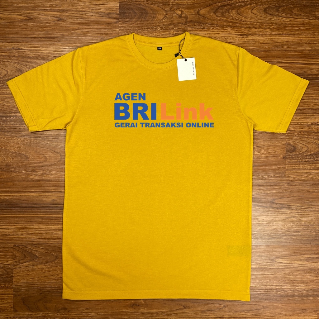 Kaos Agen BRILink Gerai Transaksi Online Lengan Pendek Katun Distro Terbaru