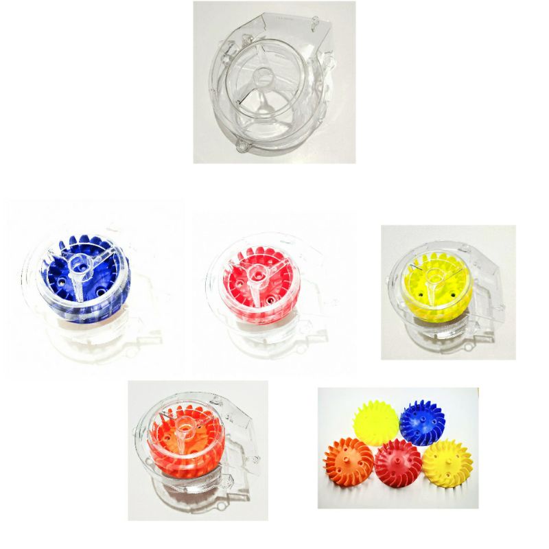 Paket 1 set kipas warna dan tutup kipas bening motor yamaha mio sporty mio smile mio soul lama fino 