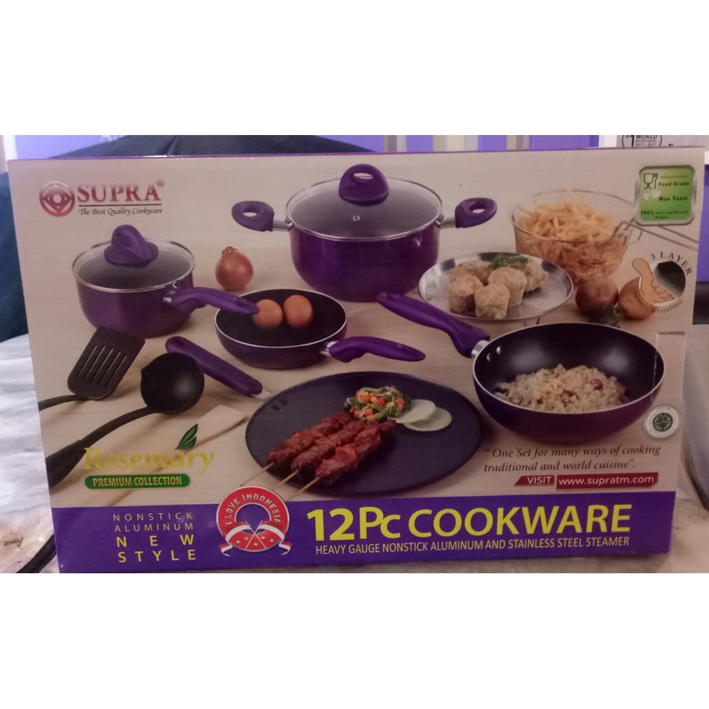 Panci Supra 12 Pcs Supra Premium Cookware Set