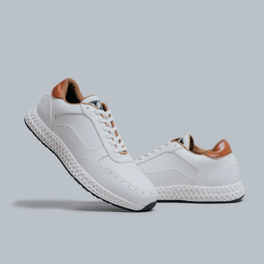 Garreth White | 39-44 | Sepatu Sneakers Putih Original Sneaker Casual Sniker Kasual Jalan Pria Lokal Ori Footwear | FORIND x Lvnatica