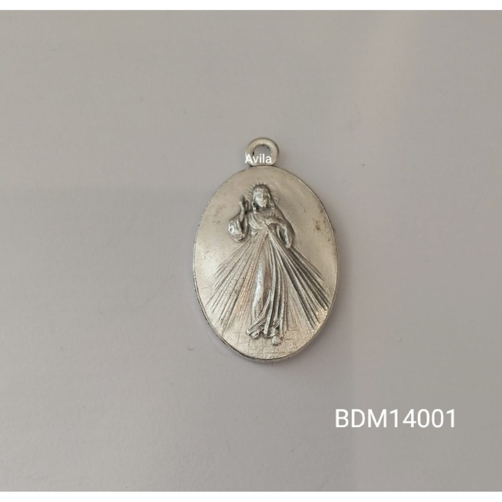 Medali Maria Medjugorje Oval Dua Sisi 4cm Metal Italy