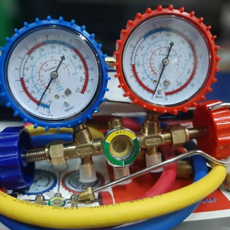 Teasting Manifold double AC R22 R134 R404 R12 charging valve starmec