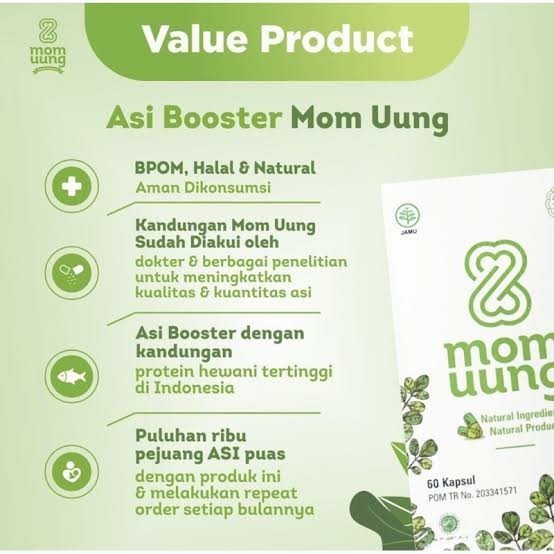 Mom Uung Asi Booster / Pelancar Asi Isi 60 Kapsul