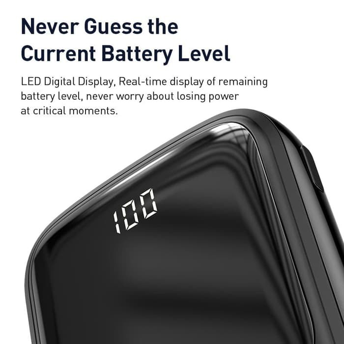 BASEUS FAST CHARGING POWER BANK LED DIGITAL DISPLAY 3A 15W 10000MAH