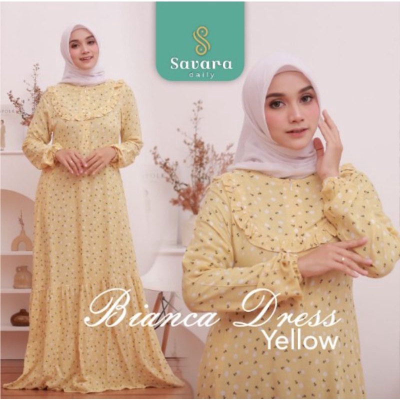 Bianca Dress Ori by Savara Daily/ Dress Wanita Original / Dress Bunga / Savara daily