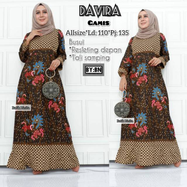 GAMIS BATIK Davira Rempel Bawah