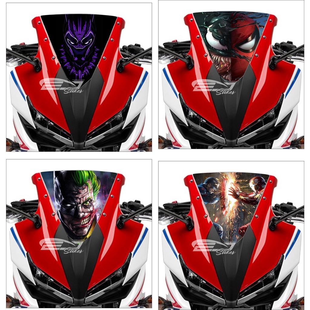 STIKER WINSHIELD VISOR PCX / STIKER TAMENG PCX / STIKER MIKA DEPAN PCX HERO MERAH