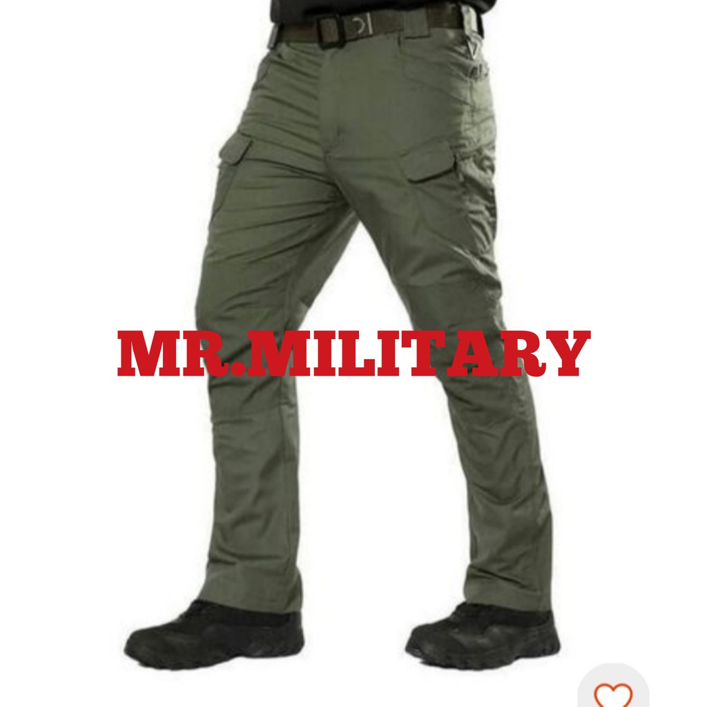 (HIJAU) Celana Tactical Pdl Cargo Outdor Polisi Military