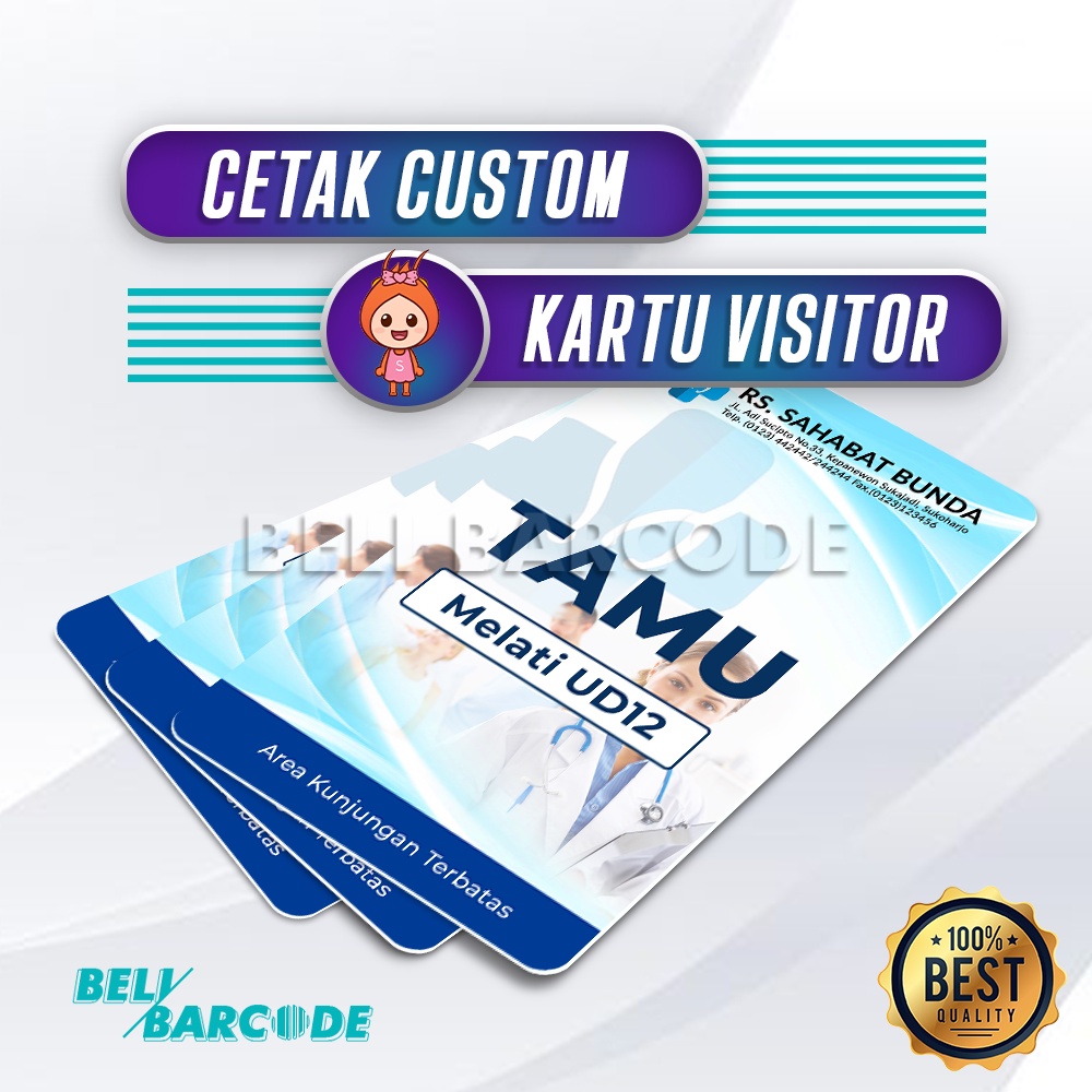 Custom KARTU PRE-PRINTED MEMBER Cetak Kartu Tamu Pengunjung Visitor