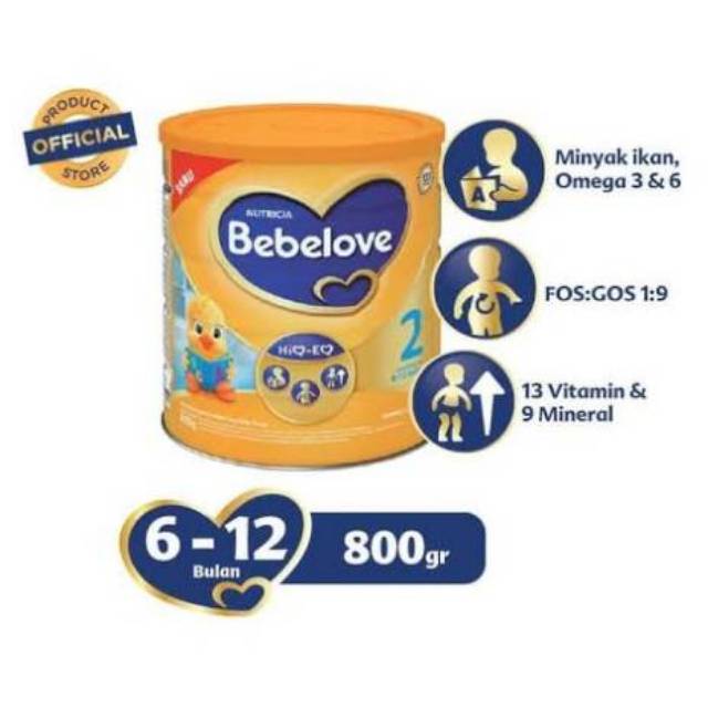 Bebelove 2 800gr - PUSAT SUSU ONLINE 100% ASLI
