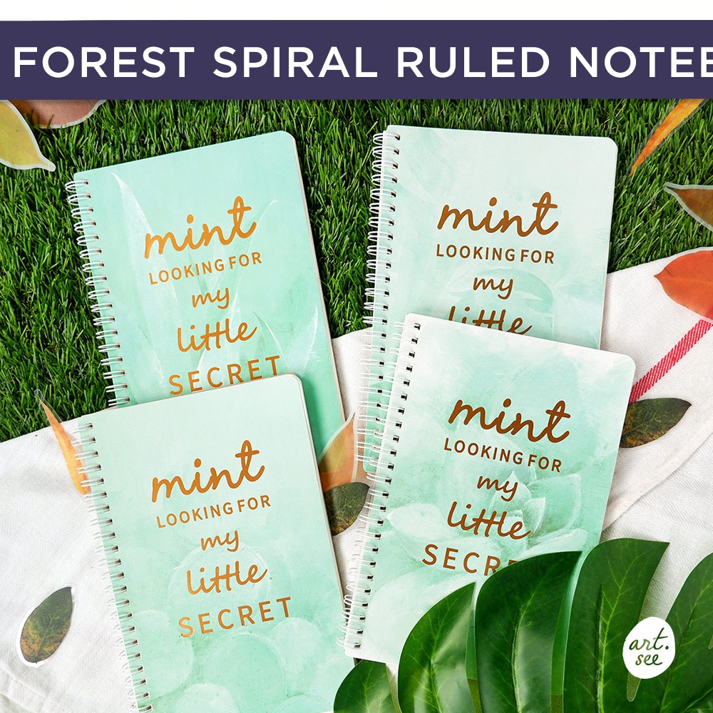 

Mint Forest Spiral Ruled Notebook