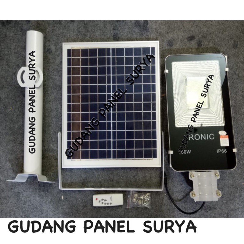 Lampu PJU Solar Cell Panel Surya Two In One 2in1 2 in 1 100Watt 100 W