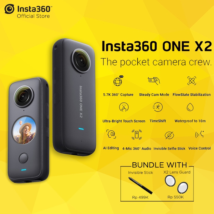 詰替え Arashi Vision Insta360 ONE X2 ポケットサイズ360度撮影