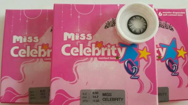 Softlens Miss Celebrity by Omega / Soflens MISS CELEBRITY minus warna  / soflens warna minus Omega Miss Celebrity