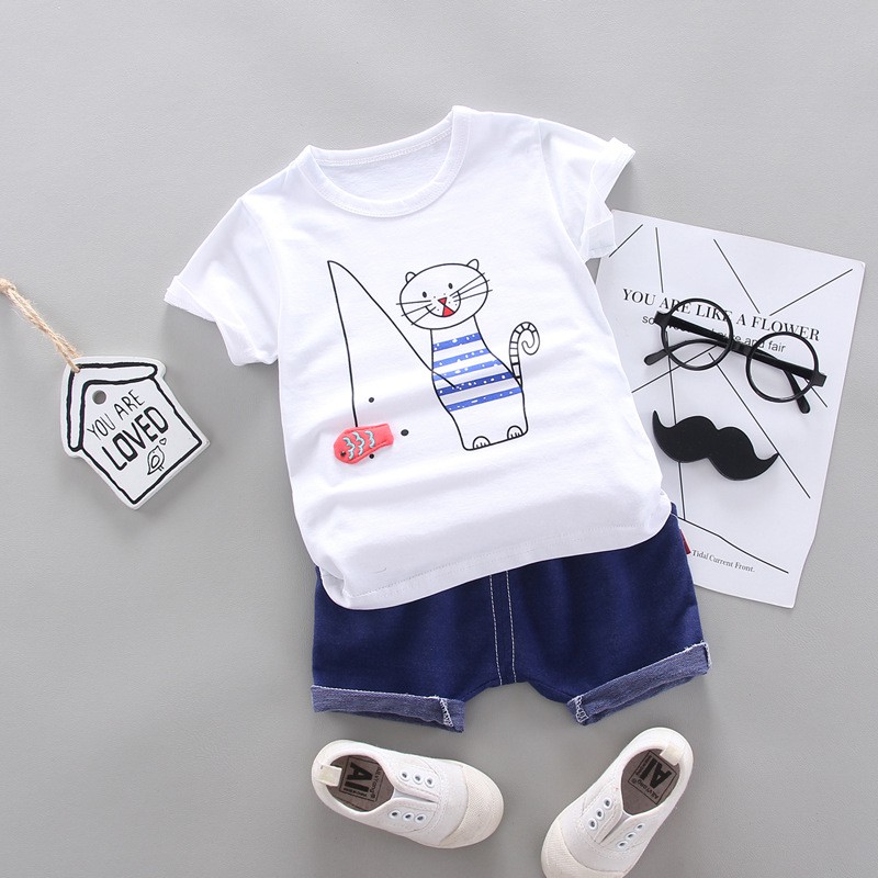 Mamamoli Baju setelan kaos anak laki laki / bayi / baby import/impor lucu