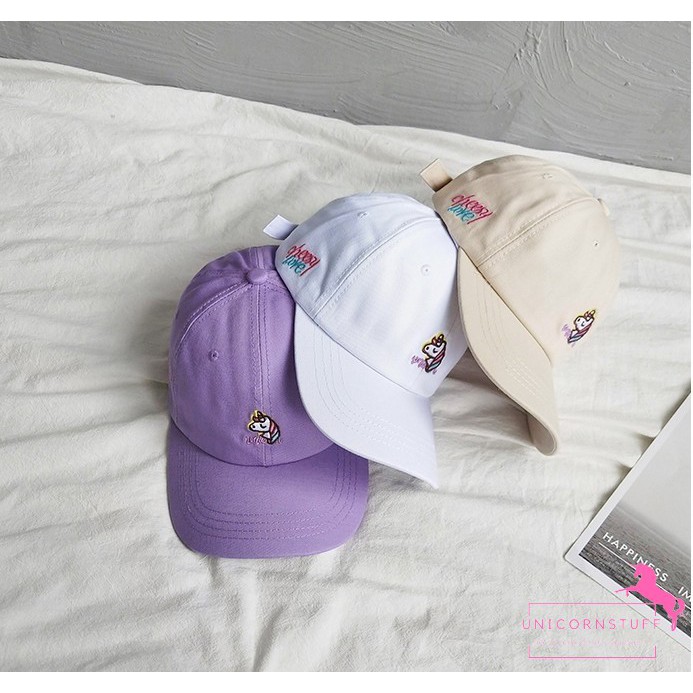 Topi Unicorn Anak Dewasa Korea Bahan Rapi Premium Halus Sepeda