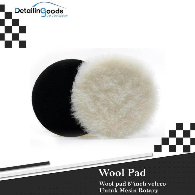 

Wool pad 5 inch utk mesin rotary velcro