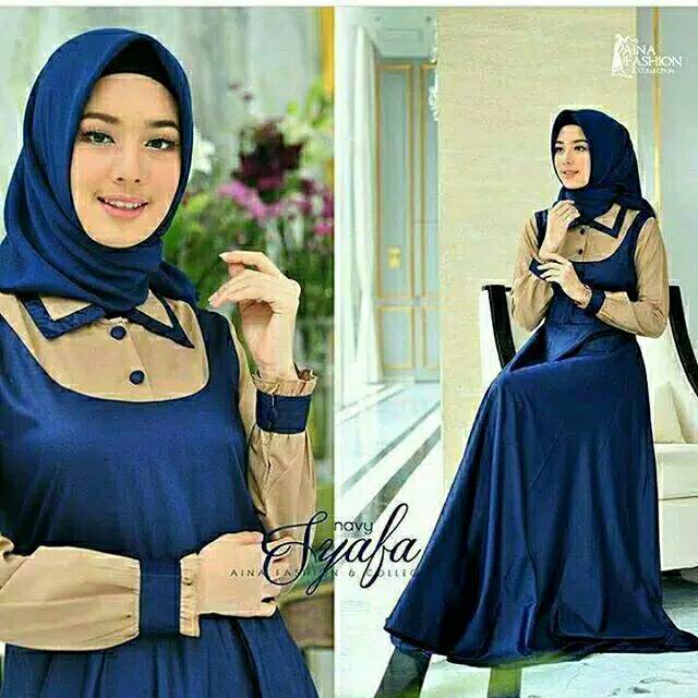 GAMIS SYARI ANNAJAH CAPUCCINO 900GR 110 140 ALLSIZE GAMIS SYARI BUSUI CADAR CREPE HQ POLOS MURAH I.