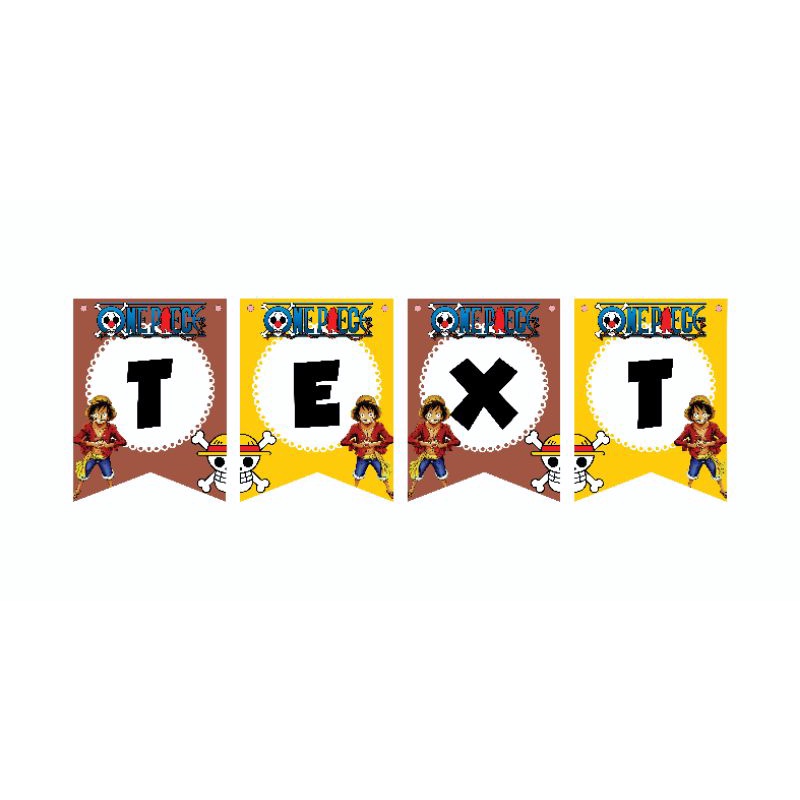 Banner Flag One Piece CUSTOM TEXT
