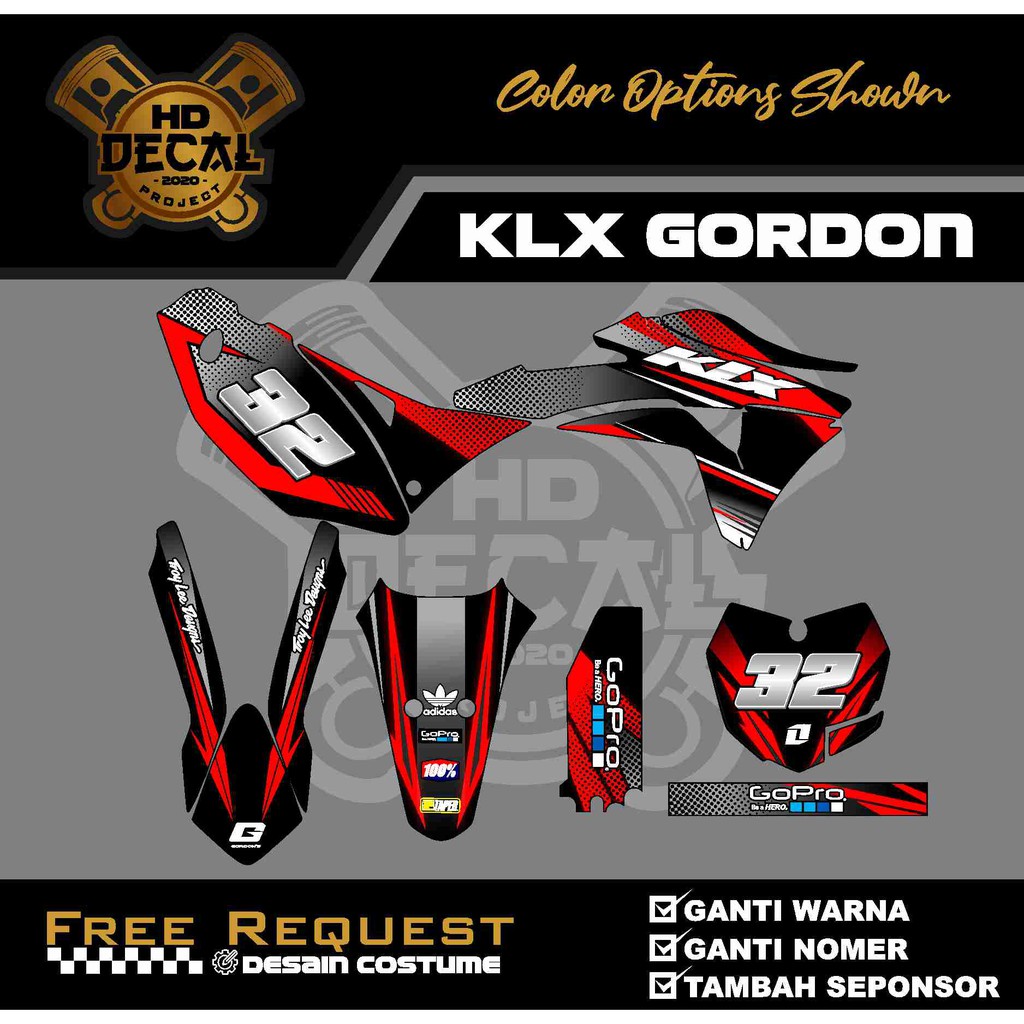 Decal KLX Gordon Decal klx bf /dtracker/klx150/gordon Full Body Design Custom