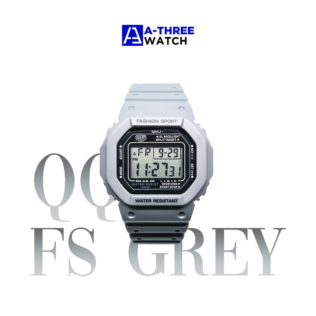 QQ-FS GREY / Jam tangan Digital Pria dan Wanita