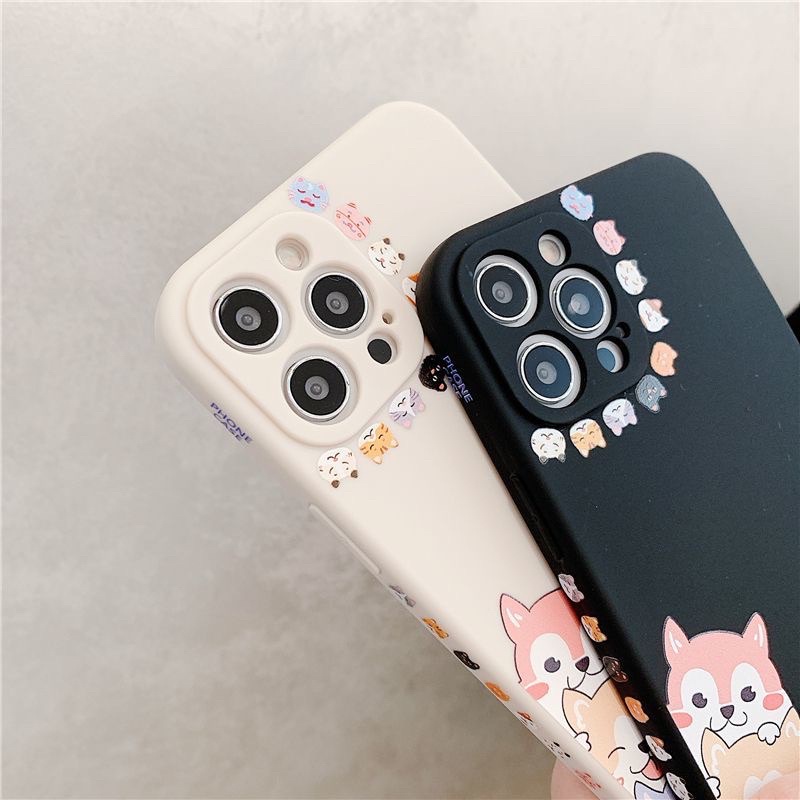 Softcase Edge Motif Cat For Iphone 6 7 6+ 7+ 8 8+ X XS MAX XR 11 PRO MAX 12 12 PRO MAX