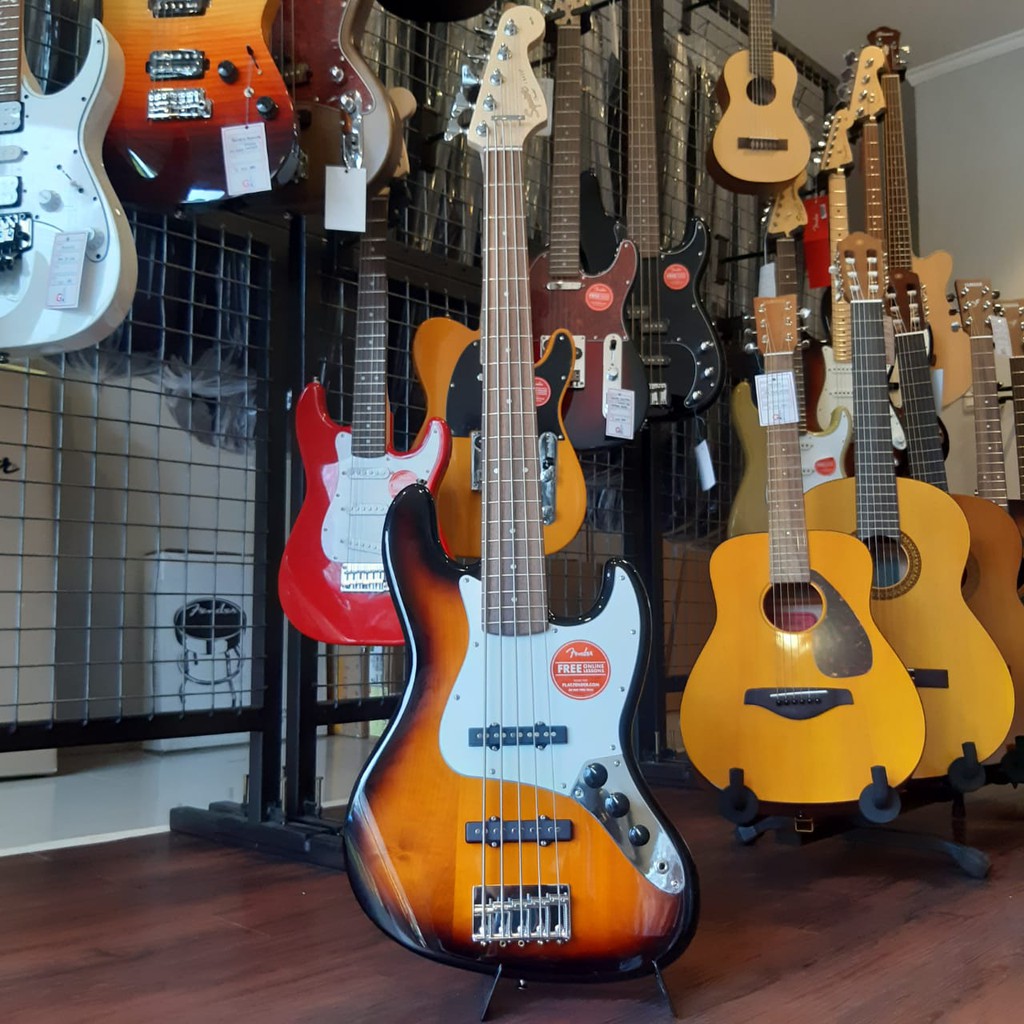Squier Affinity Series 5 String Jazz Bass Guitar -Brown Sunburst
