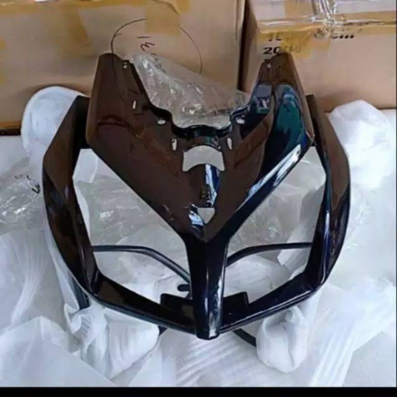 Cover Body Depan Panel Tameng Lampu Depan Vario Techno Cbs 110 Karbu 2009 2010 2011 Hitam