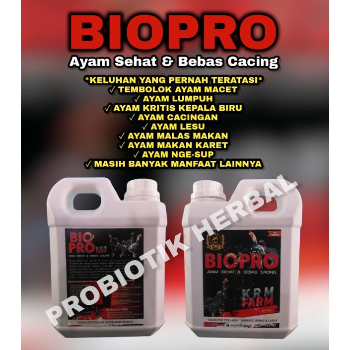 BIO PRO Probiotik untuk ayam (ayam sehat & bebas cacing)