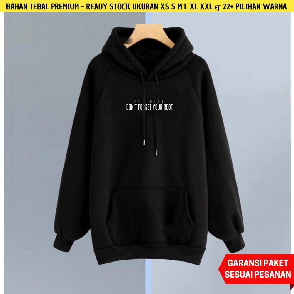 Jaket Switer Hoodie Cowok Cewek Pria Wanita Jumbo Ukuran S M L XL XXL 2XL Bahan Tebal Hangat Model F