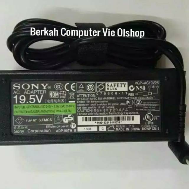 Adaptor Charger TV SONY ACDP-060E01/ACDP-060S01 19.5V ORIGINAL