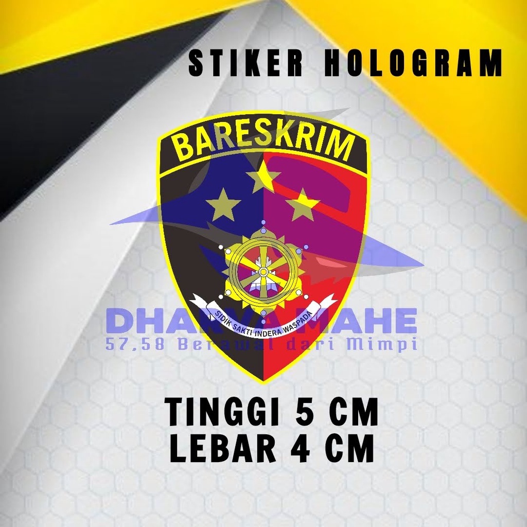 

Bareskrim, stiker reskrim, Stiker Badan Reserse kriminal, Stiker Resin , Stiker Logo YOYO Id Card .