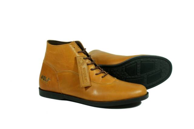 100% KULIT ASLI SEPATU BOOT KULIT ASLI WOLF AKITA BOOTS FULL KULIT FASHION MODEL KEKINIAN ORIGINAL